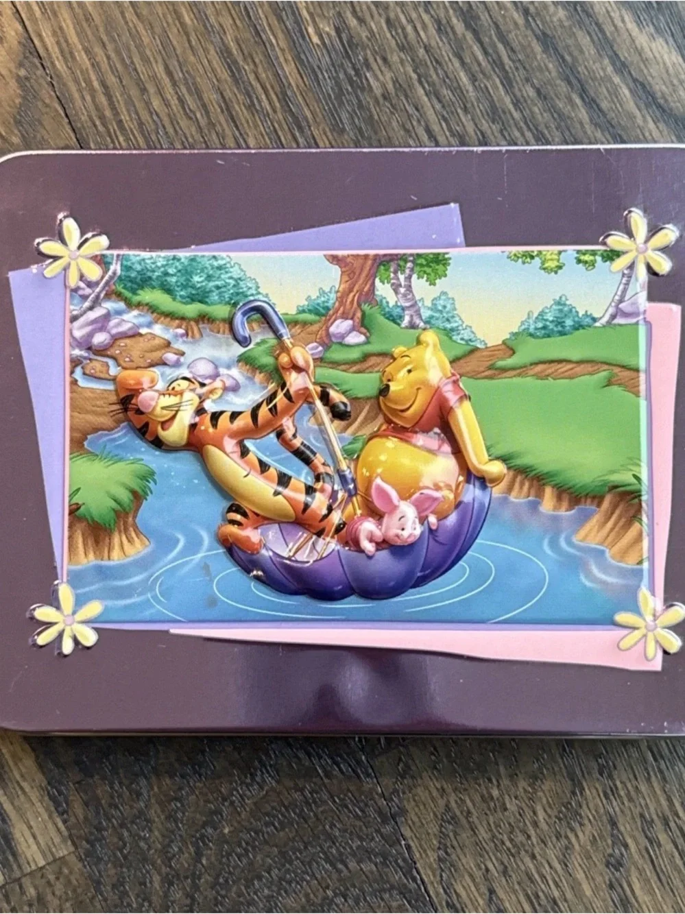 Disney Winnie the Pooh Collectible 3D Tin W 2 Decks /Sets Playing Cards Complete